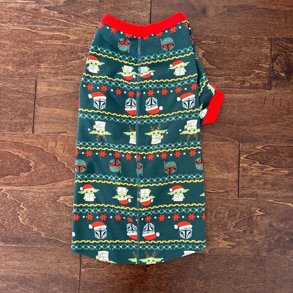 Hanna Andersson Pet Dog Star Wars Baby Yoda Holiday Christmas Pajamas XL Green